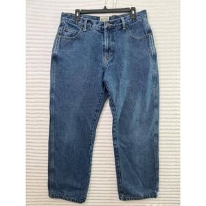 Red Head Brand Co Mens 35x30 Flannel Lined Jeans Medium Wash Plaid Work Denim